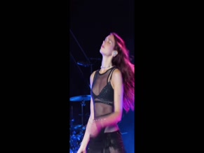 Dua Lipa Sheer Top Bra Slip
