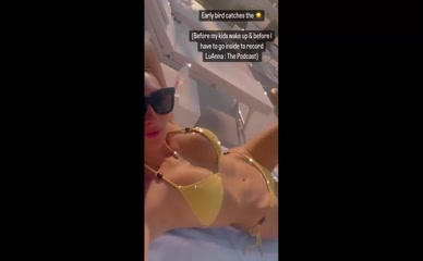 Luisa Zissman Bikini Cleavage Lying Down
