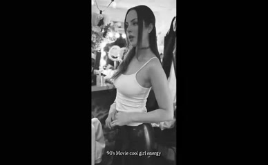 Elizabeth Gillies topless in white tank top
