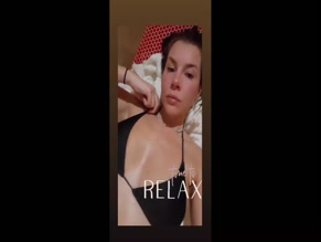 Imogen Thomas bikini cleavage tease