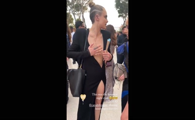 Cara Delevingne Boob Tape Slip.