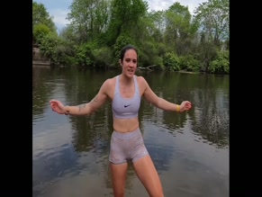 Morgan Dallas Wet Camo Shorts and Sports Bra in River.