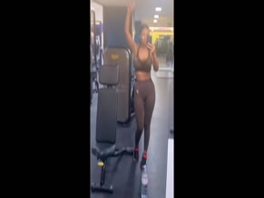 Maya Jama gym selfie cameltoe.
