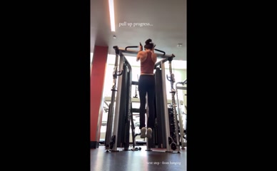Kira Kosarin Assisted Pull-Ups Gym Workout