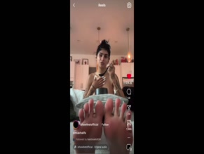 Mia Khalifa topless feet POV eating