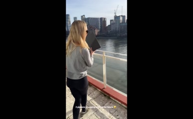 Georgia Toffolo pigeon scare.