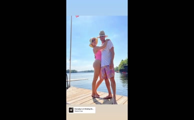 Katherine Ryan's bare ass on a dock