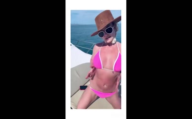 Britney Spears bikini boat dance.