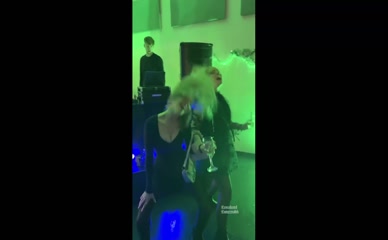 Eden Taylor Draper drunk dancing cleavage.