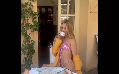 Kimberley Garner Bikini Breakfast Tease