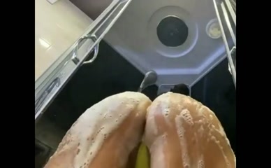 Bakhar Nabieva soapy ass shower.