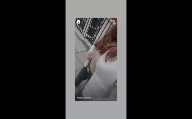 Imogen Thomas Street Stroll Cleavage Tease