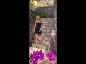 Emily Atack Sexy Black Dress Reveal
