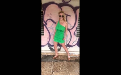 Britney Spears Green Dress Dance