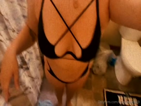 Maddie696969 Black Bikini Topless Tease