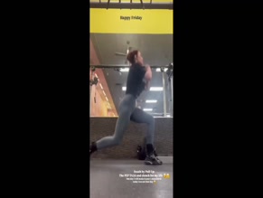 Courtney Hope ass and legs workout.