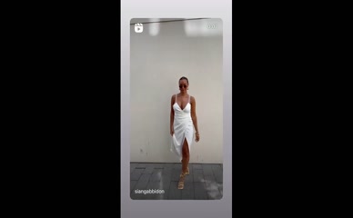Sian Gabbidon Cleavage Slip Dress