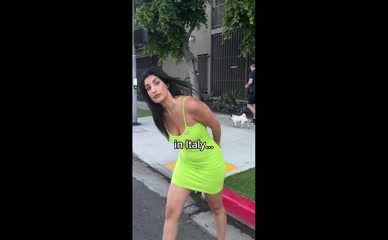 Jessica Marchi hot tight green dress showing her cleavage