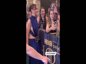 Olivia Cooke sideboob dress malfunction