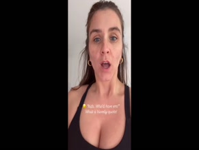 Brooke Vincent: Upper body visible, deep cleavage exposed