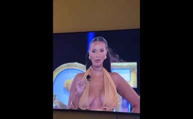 Maya Jama's cleavage on Love Island All Stars.