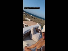 Shirin Olivia bikini poolside selfie.