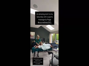 Saira Khan's bare bottom exposed during sports massage
