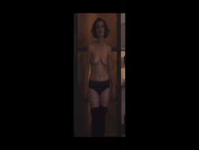Liv Lisa Fries topless in panties and thigh highs