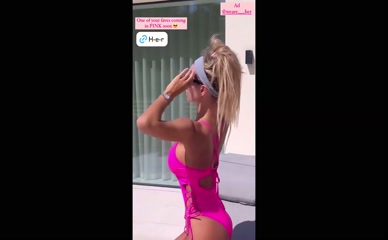 Christine McGuinness Pink Swimsuit Tease