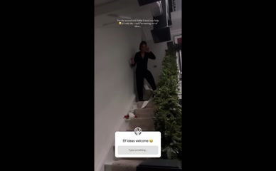 Frankie Bridge TP Staircase Prank Fail