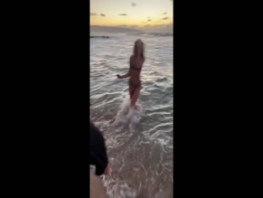 Saxon Sharbino bikini beach photoshoot.