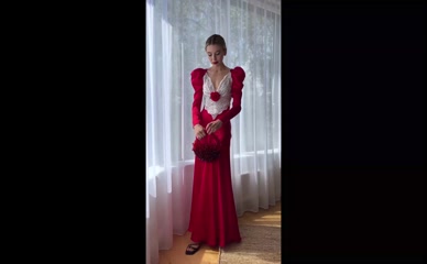 Georgia Toffolo Red Dress Cleavage Tease