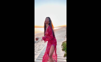 Nicole Scherzinger Beach Dress Flash