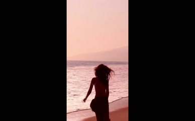 Victoria Justice topless beach walk