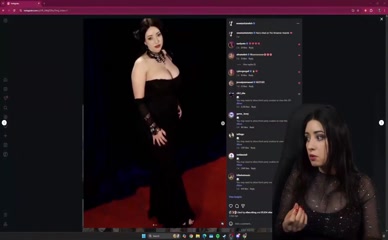 Sweet Anita big cleavage in black dress