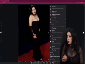 Sweet Anita big cleavage in black dress