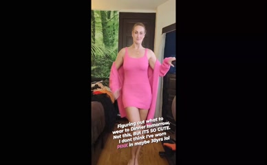 Vanessa Cater in a pink dress.