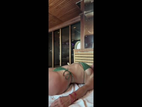 Faye Brookes Sauna Bikini Ass Up
