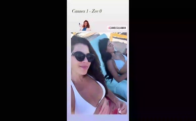 Imogen Thomas bikini beach sunbathing