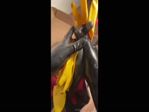 ThLadyLillian latex glove handjob.