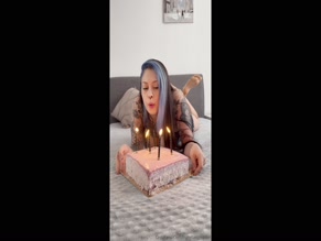 Frutella Birthday blowout cake busty tease