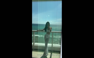 itsdelia sheer crochet outfit exposing underwear