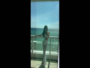 itsdelia sheer crochet outfit exposing underwear