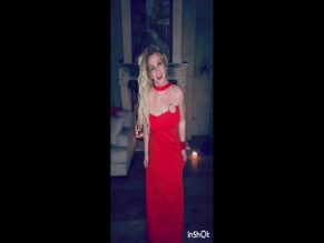 Britney Spears Red Dress Tease