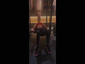 Courtney Hope Hip Thrusts Heavy Barbell