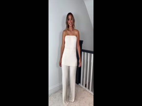 Frankie Bridge topless dress try-on