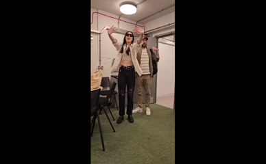 Jane Douglas dancing.