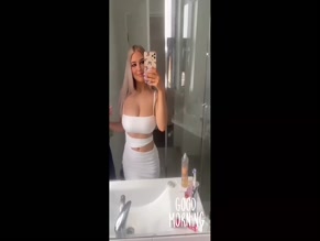 Jessica Viaal bathroom selfie cleavage dress