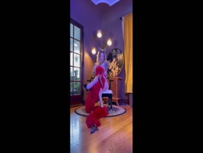 Danielle Colby nude feather boa chair dance