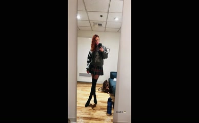 Courtney Hope Thigh High Boots Mirror Selfie